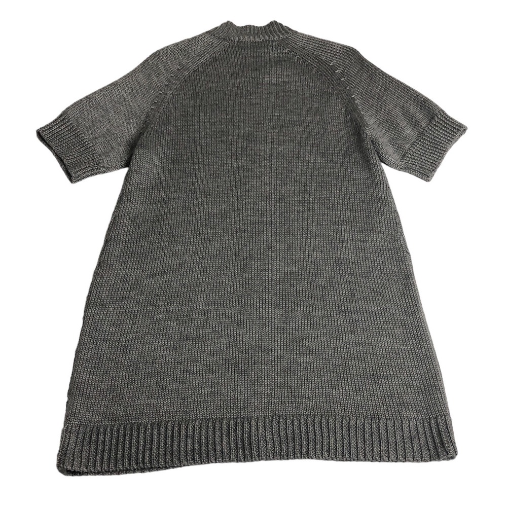 Coldwater Creek Longline Sweater Womens L Gray Zip Mock Neck Tunic Wool Blend - Picture 2 of 13